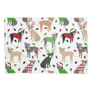 De Cojín Navidades Pitbull Dogs Funda Pillow