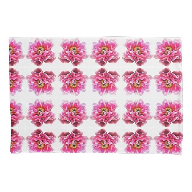 De Cojín Pillow Funda Peonies rosados (Anverso)