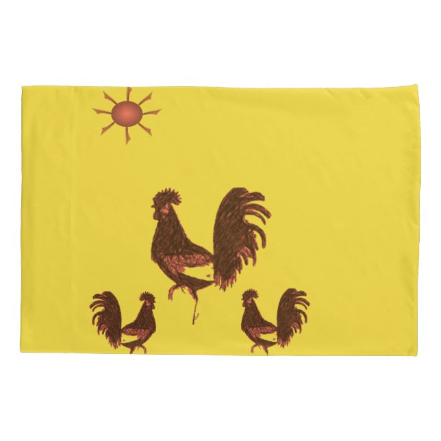 De Cojín Rooster Funda Pillow (Reverso)