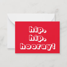 ¡cadera, cadera, hurra! Felicitaciones, tarjeta bl