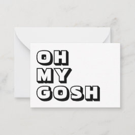 De Consejos Dios mío, Dios mío, tarjeta blanca negra