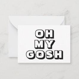 De Consejos Dios mío, Dios mío, tarjeta blanca negra