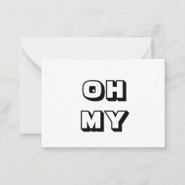 De Consejos Dios mío, Dios mío, tarjeta blanca negra