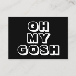 De Consejos Dios mío, Dios mío, tarjeta blanca negra