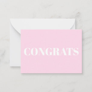 De Consejos Felicitaciones, tarjeta blanca rosa claro