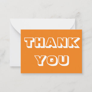 De Consejos Gracias, gracias, tarjeta blanca naranja