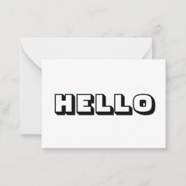 De Consejos Hola, tarjeta blanca negra moderna en negrita