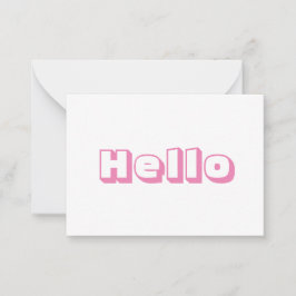 De Consejos Hola, tarjeta blanca rosa moderna negrita