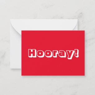 De Consejos ¡Hooray! Felicidades, felicitaciones, tarjeta blan