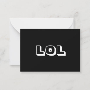 De Consejos LOL, Laughing Out Loud tarjeta blanca en negro