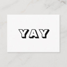 Oh Dios mío, Dios, tarjeta blanca negra