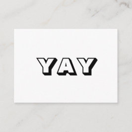 De Consejos Oh Dios mío, Dios, tarjeta blanca negra