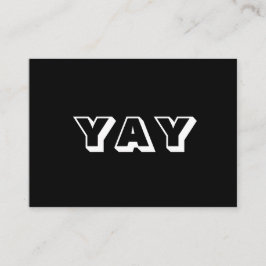 De Consejos Oh Dios mío, Dios, tarjeta blanca negra