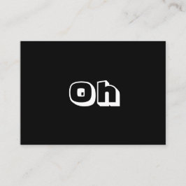 De Consejos Oh, tarjeta moderna en negrita blanca negra