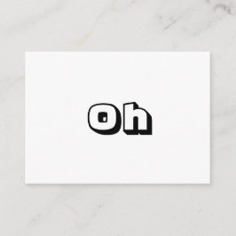 De Consejos Oh, tarjeta moderna en negrita blanca negra