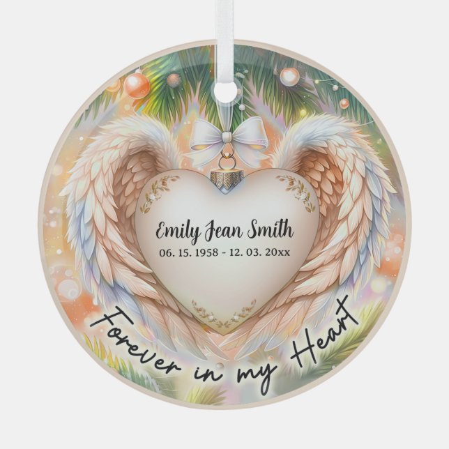 De Cristal Adorno conmemorativo personalizado (Anverso)