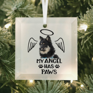 De Cristal Adorno conmemorativo personalizado para mascotas M