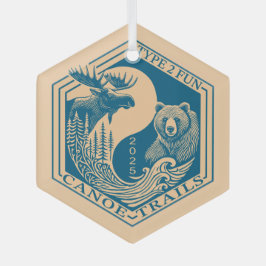 De Cristal Adorno Hexagonal Canoe Trails 2025