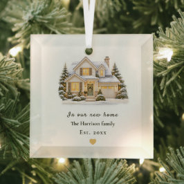 De Cristal Adorno Personalizado Para Nuestro Primer Hogar, Nu