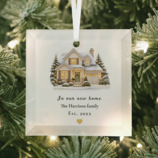 De Cristal Adorno Personalizado Para Nuestro Primer Hogar, Nu