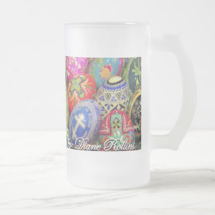 De Cristal Esmerilado 150z pysanky heló la taza - modificada para
