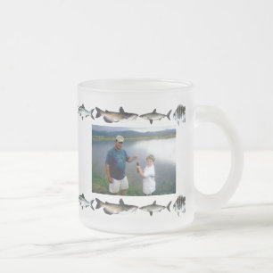 De Cristal Esmerilado Algo es taza helada personalizada a pescado