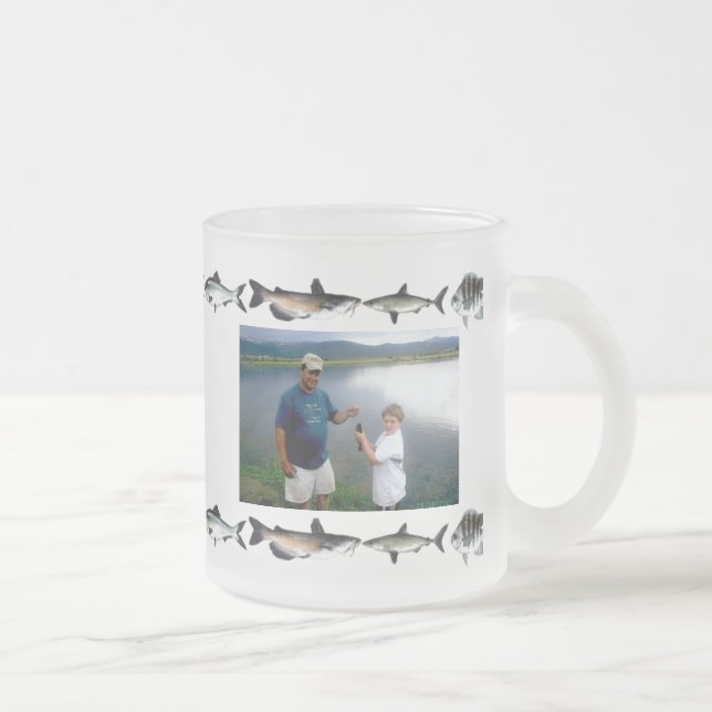 De Cristal Esmerilado Algo es taza helada personalizada a pescado (Derecha)