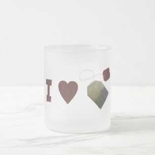 De Cristal Esmerilado Amo la taza del té