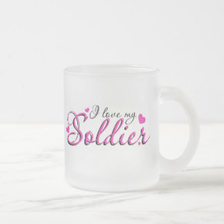 De Cristal Esmerilado Amo mi taza del soldado