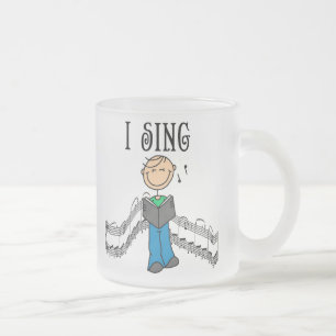 De Cristal Esmerilado Canto Taza