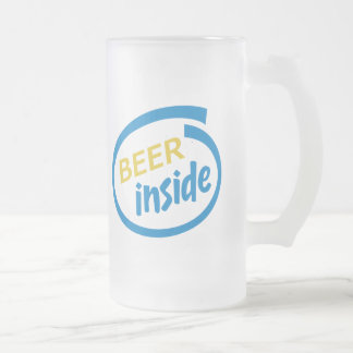 De Cristal Esmerilado Cerveza dentro del stein/de la taza helada