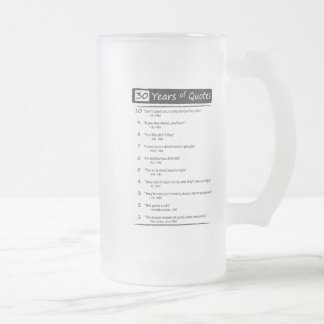 De Cristal Esmerilado citas en una taza escarchada - modificada para