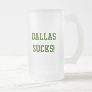 De Cristal Esmerilado ¡Dallas chupa! Taza