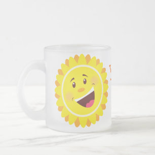 De Cristal Esmerilado Deslumbramiento soleado - taza