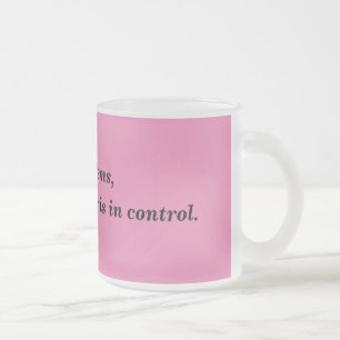 De Cristal Esmerilado Dios en taza helada cita del control