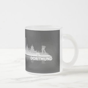 De Cristal Esmerilado Dortmund City horizonte taza