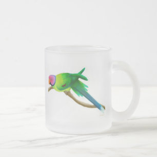 De Cristal Esmerilado El ciruelo dirigió la taza del Parakeet
