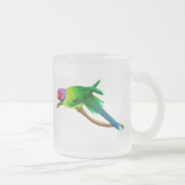 De Cristal Esmerilado El ciruelo dirigió la taza del Parakeet (Derecha)