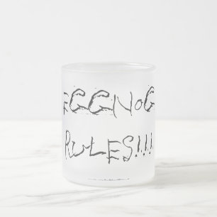 De Cristal Esmerilado El navidad "yema gobierna" - la taza del vidrio