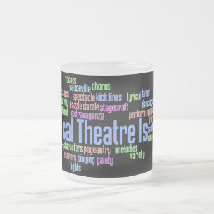 De Cristal Esmerilado El teatro musical es taza