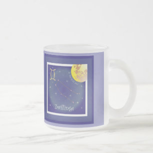 De Cristal Esmerilado Gemelos 21. El mayo hasta el 21. junio taza