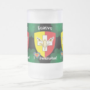 De Cristal Esmerilado Ginebra, Genève, Ginevra, Genevra taza