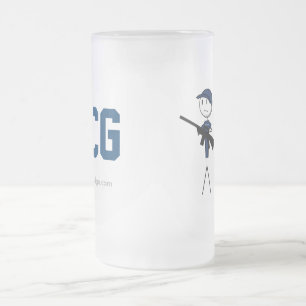 De Cristal Esmerilado Guardacostas "que advierte: Costa!" Taza del