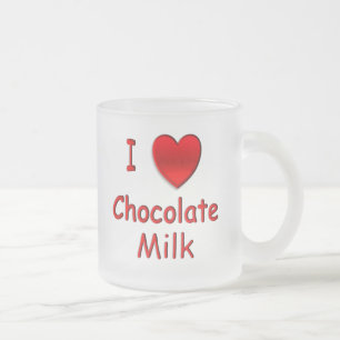 De Cristal Esmerilado I taza helada del chocolate caliente del corazón