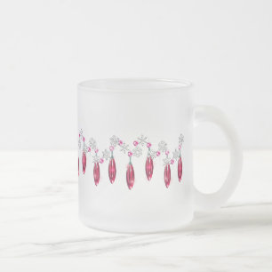 De Cristal Esmerilado KRW Snowdrops - rojo - taza helada