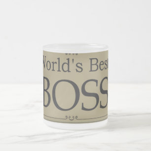 De Cristal Esmerilado la mejor taza del jefe