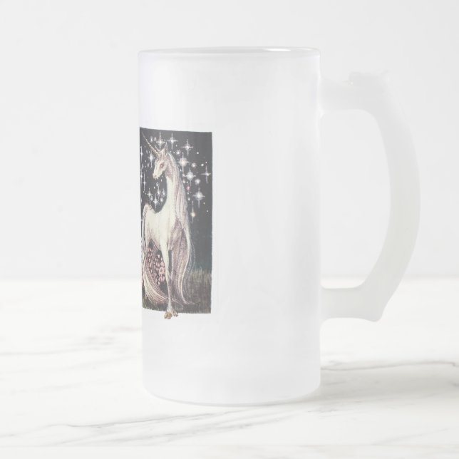 De Cristal Esmerilado La Taza del Unicornio (Derecha)