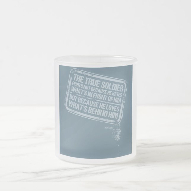 De Cristal Esmerilado La taza verdadera del soldado (Centro)