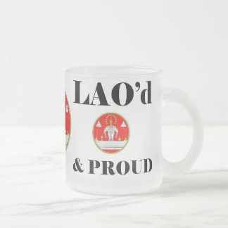 De Cristal Esmerilado LAO'd y taza helada ORGULLOSA