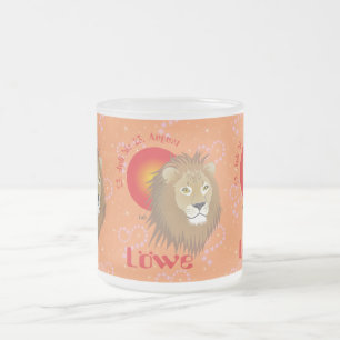 De Cristal Esmerilado León el 23. julio hasta el 22. agosto taza